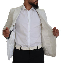 Thumbnail for Elegant White Sicilia Single Breasted Blazer