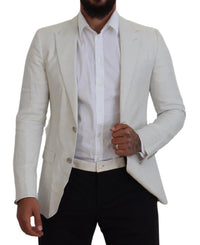 Thumbnail for Elegant White Sicilia Single Breasted Blazer