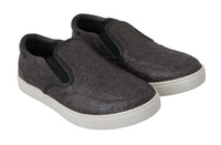 Thumbnail for Elegant Gray Caiman Leather Loafers