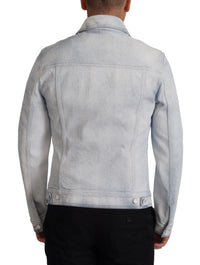 Thumbnail for Elegant Light Blue Denim Jacket