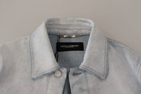 Thumbnail for Elegant Light Blue Denim Jacket