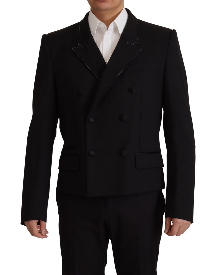 Elegant Double Breasted Wool Blazer
