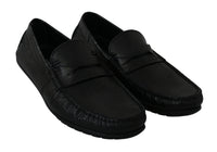 Thumbnail for Exquisite Black Lizard Leather Loafers