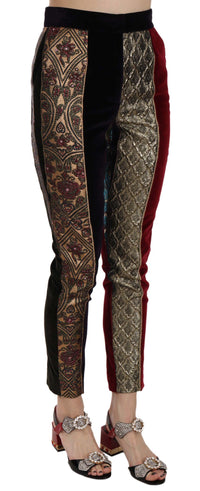 Thumbnail for Elegant Multicolor Jacquard Cropped Pants