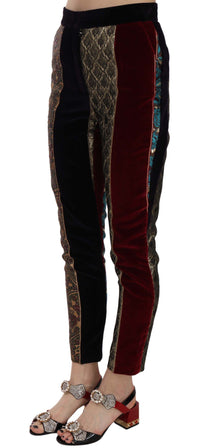 Thumbnail for Elegant Multicolor Jacquard Cropped Pants