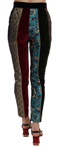 Thumbnail for Elegant Multicolor Jacquard Cropped Pants