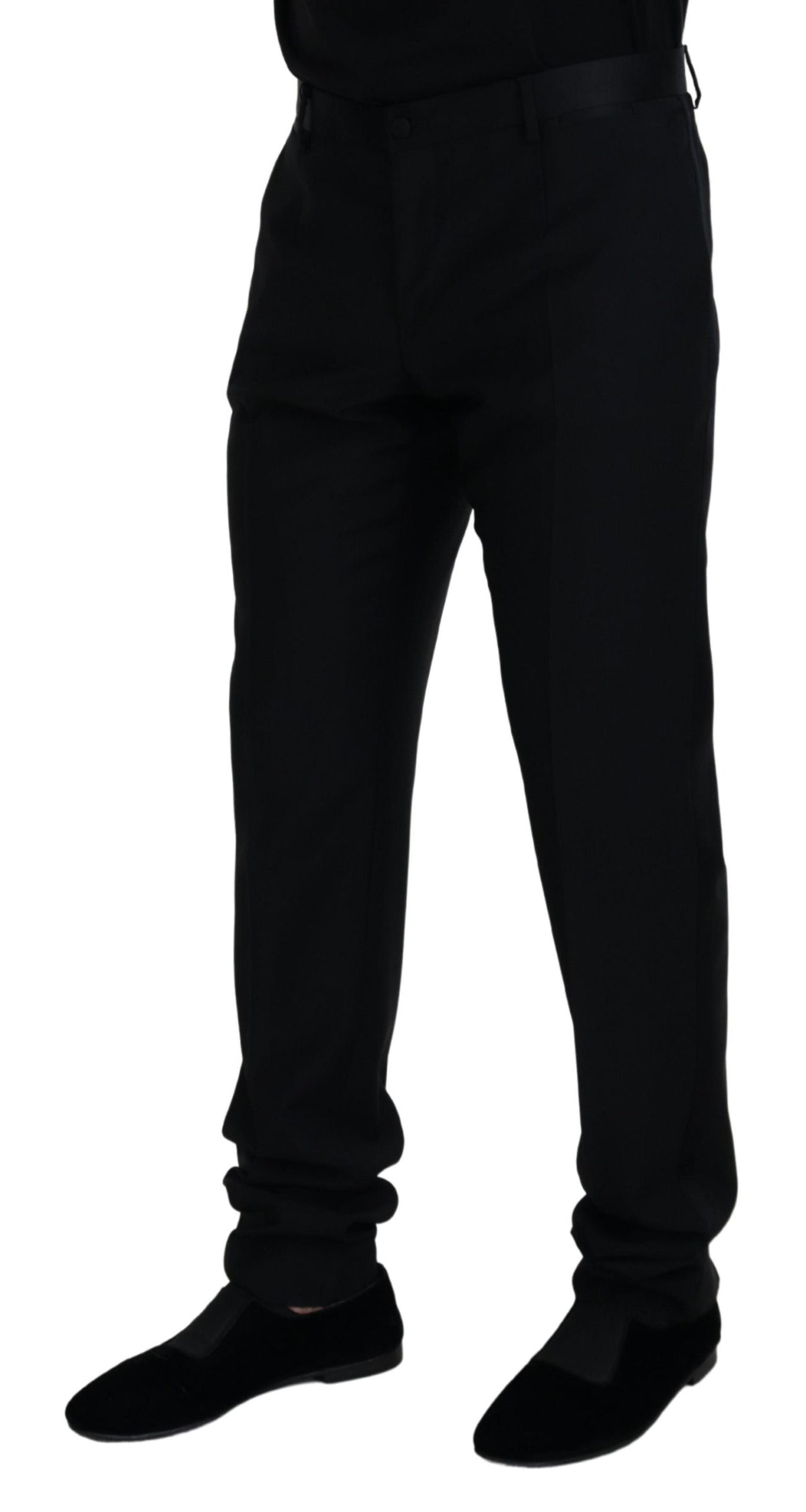 Black Wool Chino Formal Pants