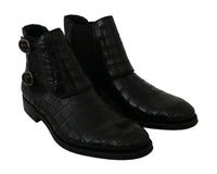 Thumbnail for Elegant Derby Brogue Boots in Exotic Leather