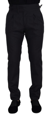 Thumbnail for Dark Grey Solid Men Formal Pants