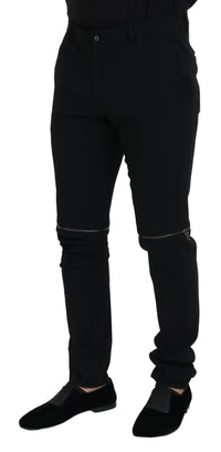 Thumbnail for Elegant Black Virgin Wool Trousers