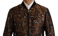 Thumbnail for Elegant Brown Blouson Jacket