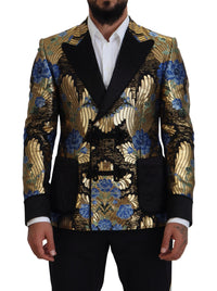 Thumbnail for Gold Lurex Double Breasted Jacket Blazer