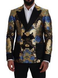 Thumbnail for Gold Lurex Double Breasted Jacket Blazer