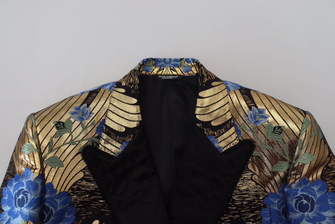 Gold Lurex Double Breasted Jacket Blazer