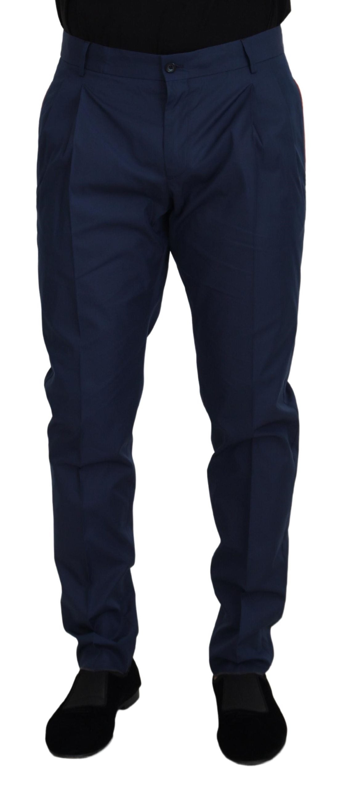 Blue Cotton Chino Formal Pants