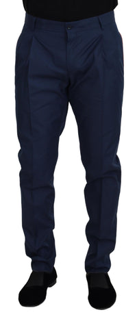 Thumbnail for Blue Cotton Chino Formal Pants