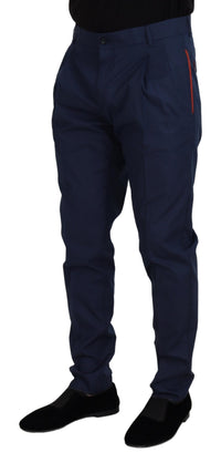 Thumbnail for Blue Cotton Chino Formal Pants