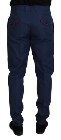 Thumbnail for Blue Cotton Chino Formal Pants