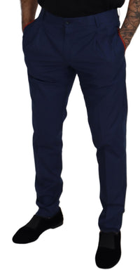 Thumbnail for Blue Cotton Chino Formal Pants