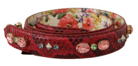 Thumbnail for Elegant Red Python Leather Bag Strap