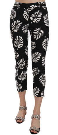 Thumbnail for Elegant Skinny Capri With Palm Print