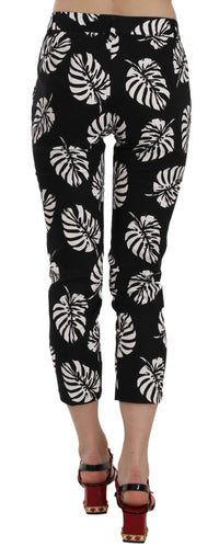 Thumbnail for Elegant Skinny Capri With Palm Print