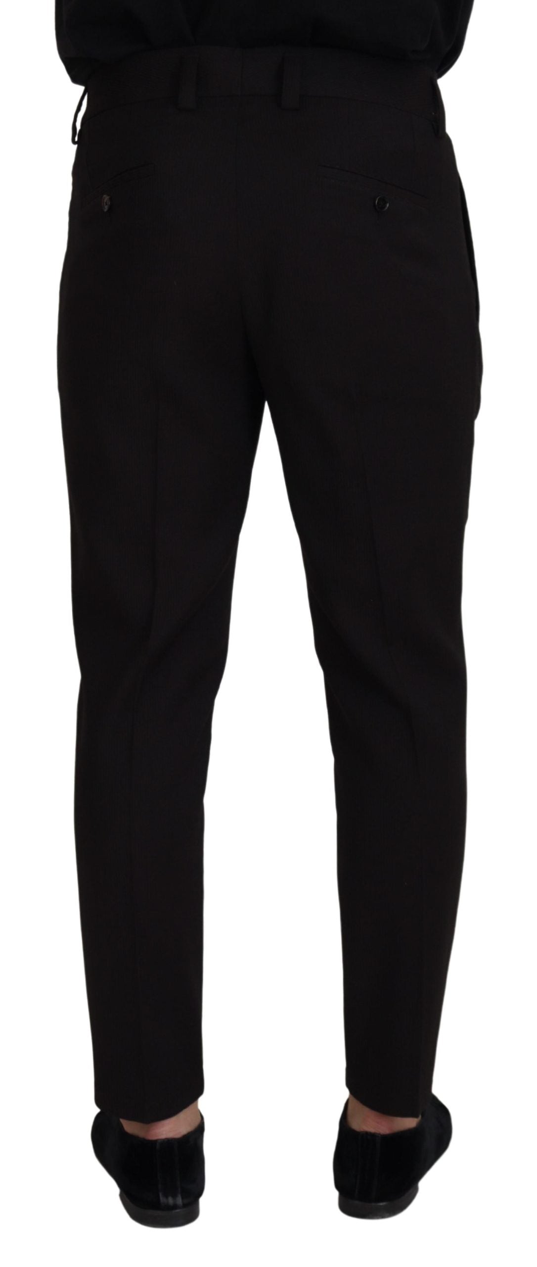 Black Wool Chino Men Formal Pants