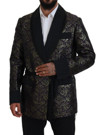 Thumbnail for Gold Jacquard Robe Jacket