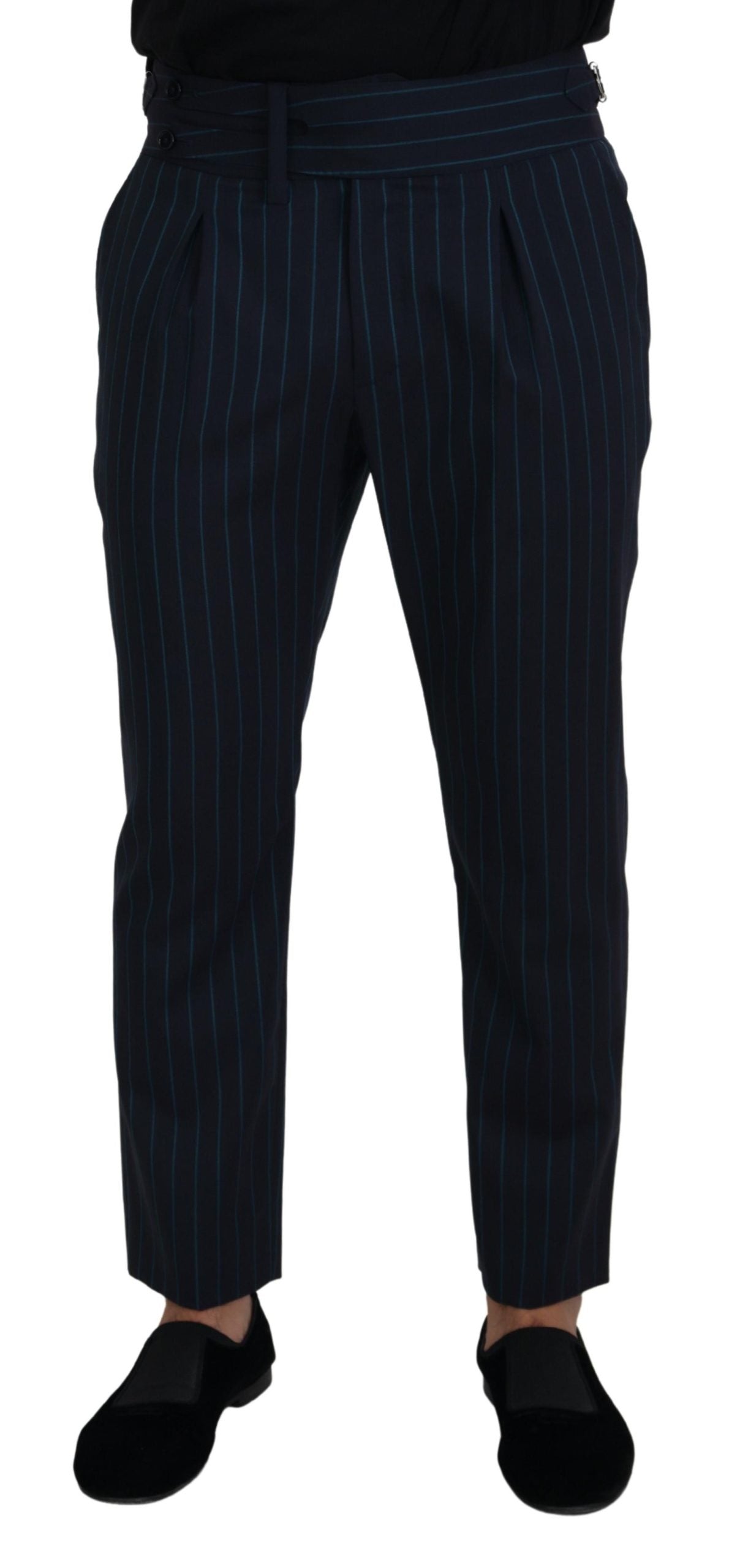 Blue Striped Men Formal Pants