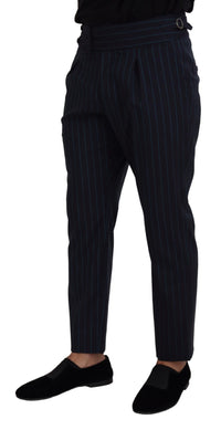 Thumbnail for Blue Striped Men Formal Pants