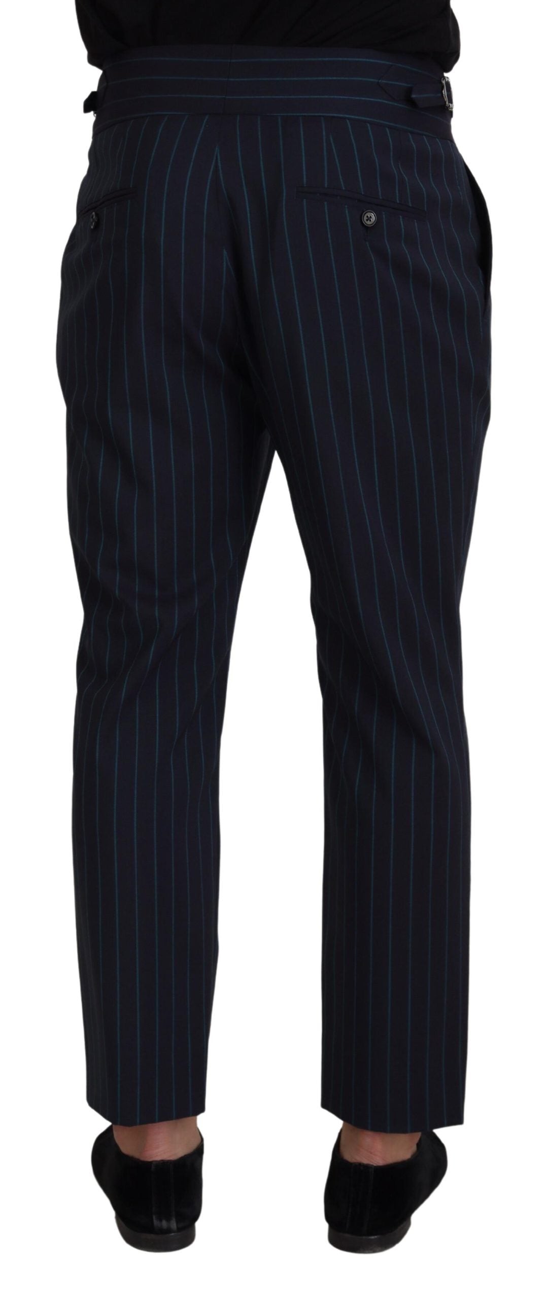 Blue Striped Men Formal Pants