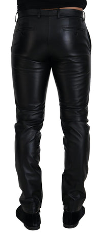 Thumbnail for Black Shiny Stretch Skinny Pants