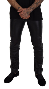 Thumbnail for Black Shiny Stretch Skinny Pants