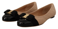Thumbnail for Elegant Quilted Leather Flats - Chic Dual-Tone Design