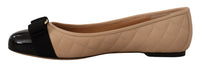 Thumbnail for Elegant Quilted Leather Flats - Chic Dual-Tone Design