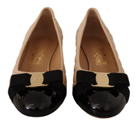 Thumbnail for Elegant Quilted Leather Pumps in Beige and Black