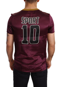 Thumbnail for Elegant Purple Silk Short Sleeve T-Shirt