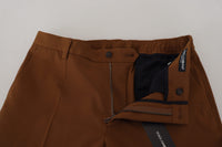 Thumbnail for Brown Wool Chino Skinny Men Pants