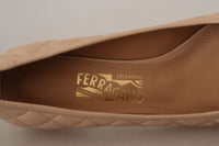 Thumbnail for Elegant Quilted Leather Pumps in Beige and Black