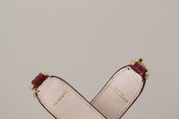 Thumbnail for Elegant Python Leather Bag Strap in Bordeaux