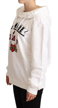 Thumbnail for White L'Amore Motive Hooded Sweater