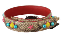 Thumbnail for Exquisite Beige Python Leather Bag Strap