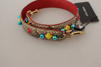 Thumbnail for Exquisite Beige Python Leather Bag Strap