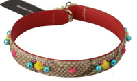 Thumbnail for Exquisite Beige Python Leather Bag Strap