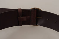 Thumbnail for Elegant Leather Belt with Engraved Buckle