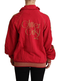 Thumbnail for Radiant Red Cotton Full Zip Hooded Jacket