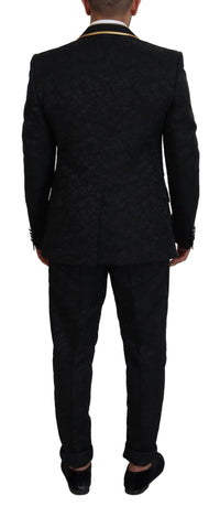 Thumbnail for Elegant Black & Gold Slim Fit 3 Piece Suit