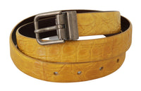 Thumbnail for Exotic Yellow Animal Pattern Leather Belt