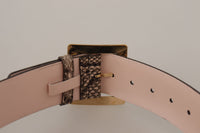 Thumbnail for Elegant Leather Belt with Logo Buckle