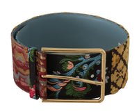 Thumbnail for Multicolor Canvas Leather Statement Belt